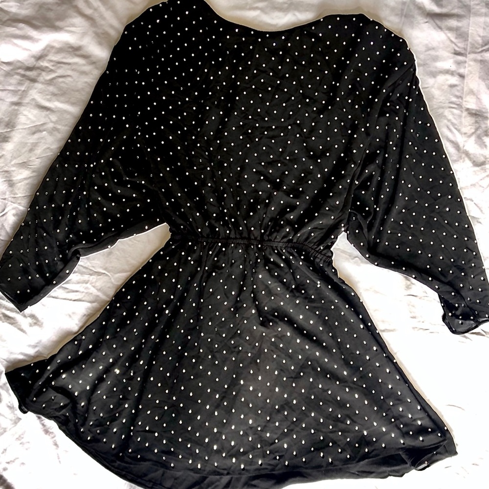 LPA Sample Sale Black Glam Rhinestone Mini Dress